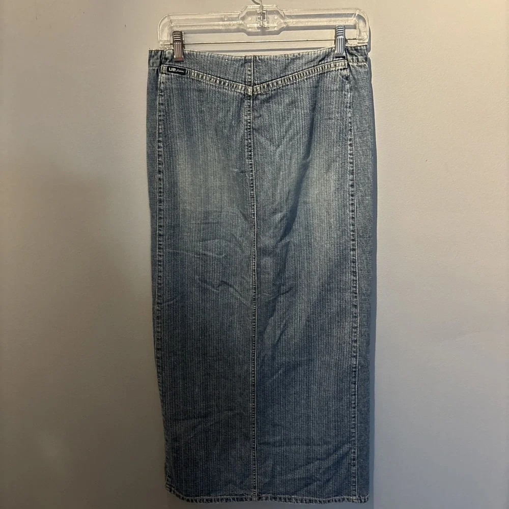 Vintage‎ Y2K Unionbay Denim Maxi Skirt Women's Size M (9) Boho Retro Festival
